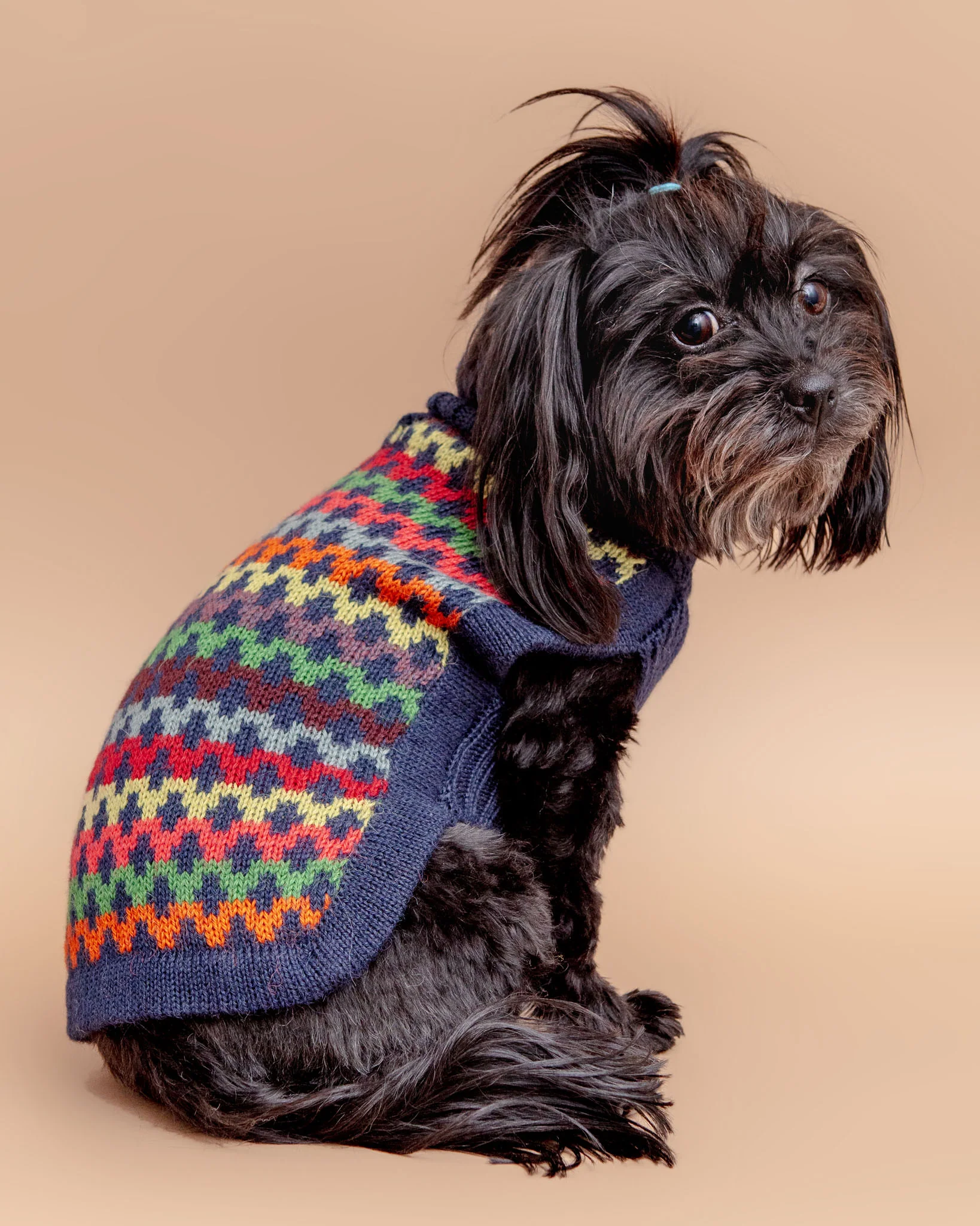 Crossroads Alpaca Dog Sweater in Blue (FINAL SALE)