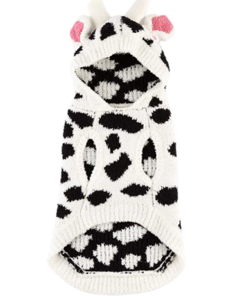 Cuddly Cow Chenille Dog Sweater - Image 3