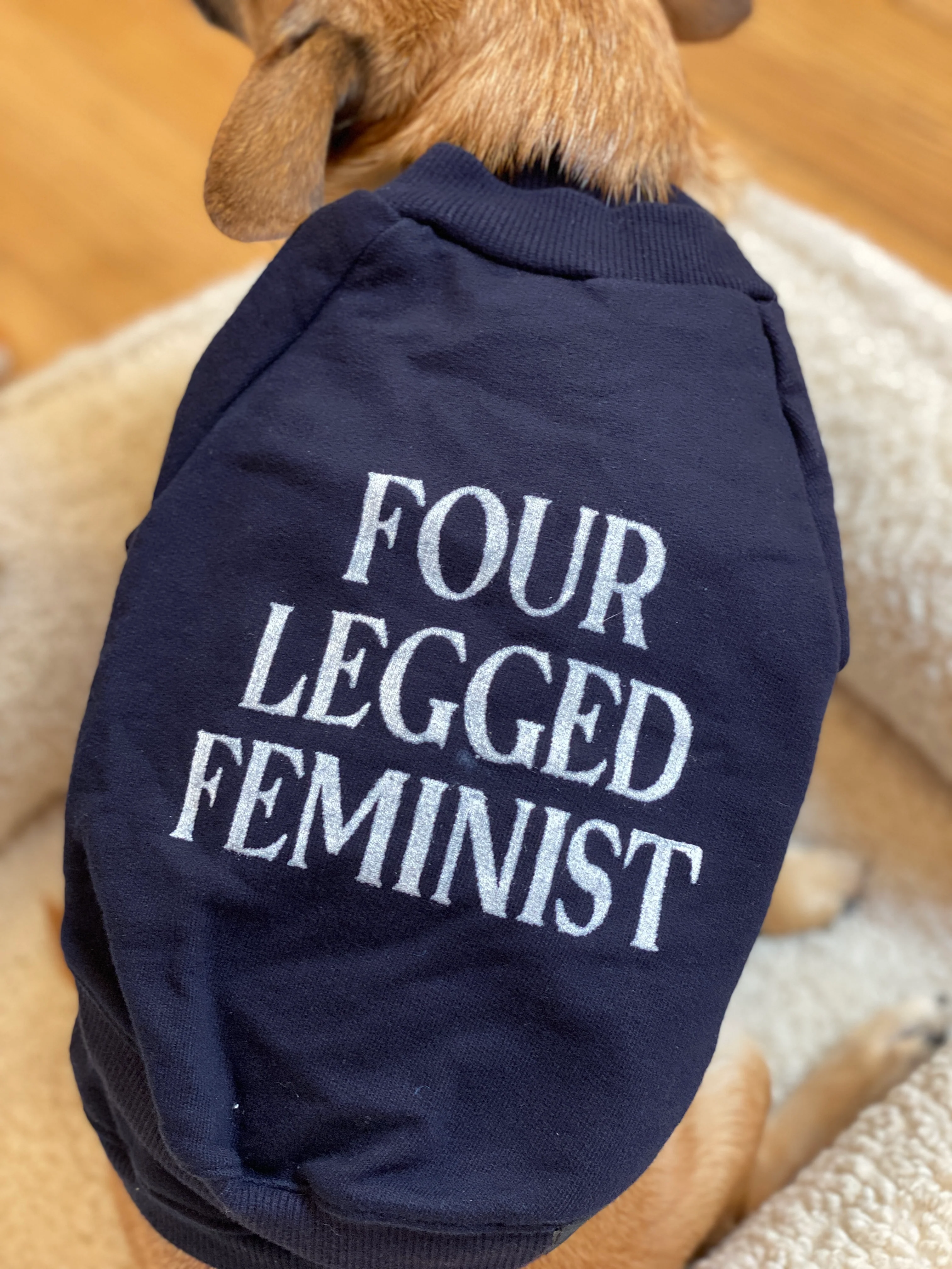 Cut-Sleeve “Four-Legged Feminist” T-Shirt (Made in the USA) - Image 3