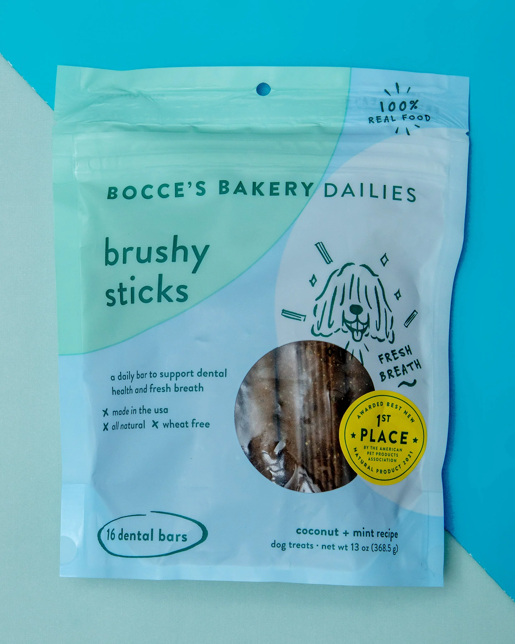 Daily Dental Brushy Sticks for Dogs in Coconut & Mint Recipe - Image 4