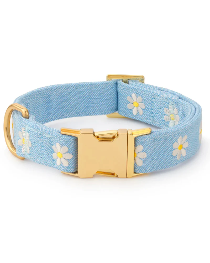 Daisy Embroidered Dog Collar - Image 2