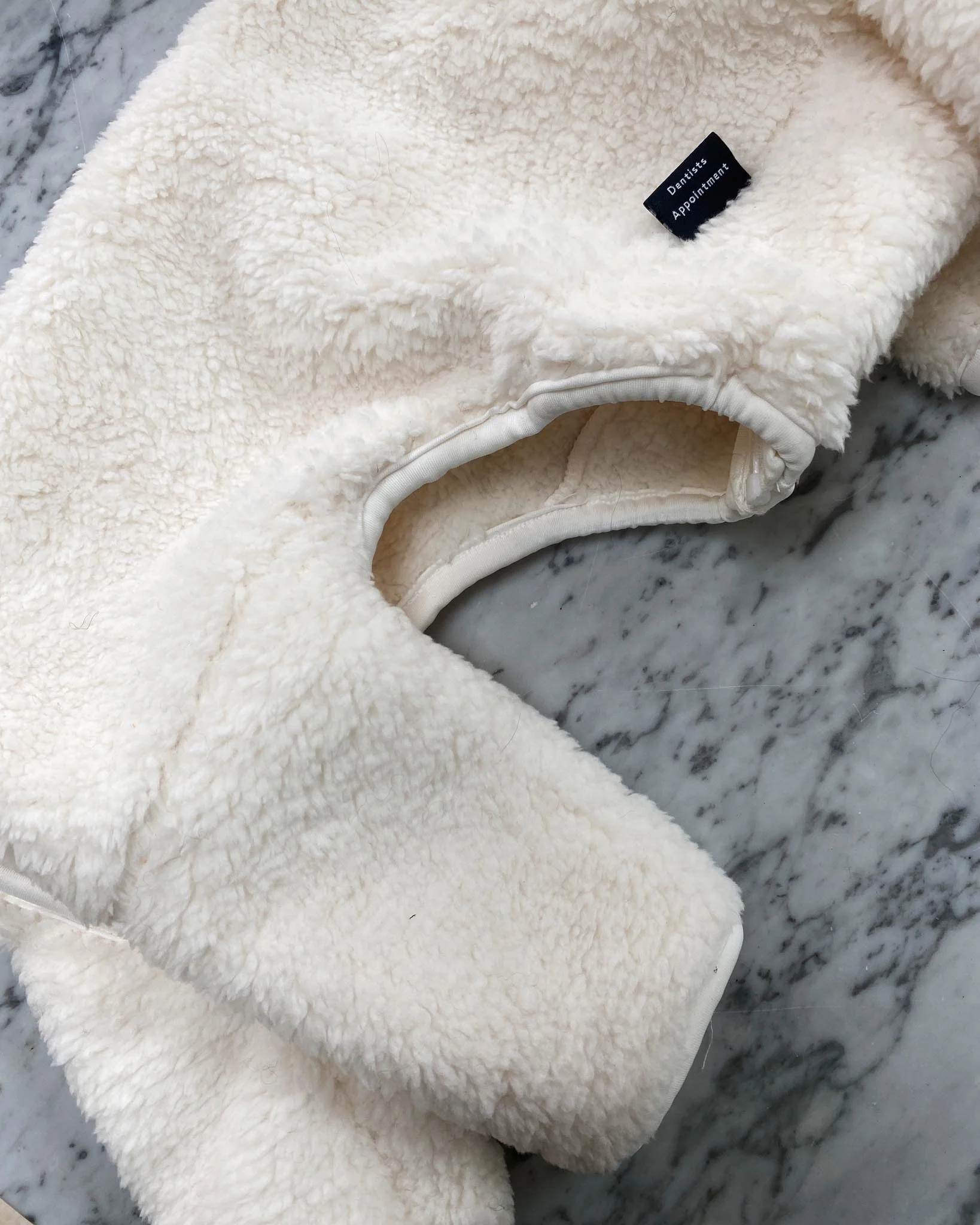 Boa Fleece Onesie in Cream (Dog & Co. Exclusive) (FINAL SALE) - Image 4