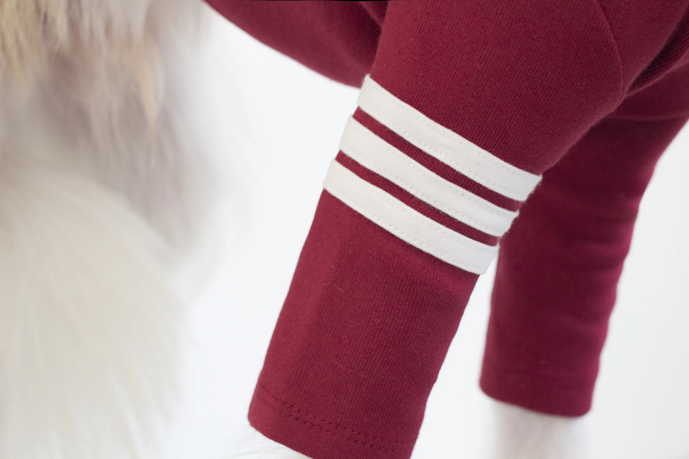 DENTISTS APPOINTMENT | Striped Point Turtleneck in Burgundy - Image 2