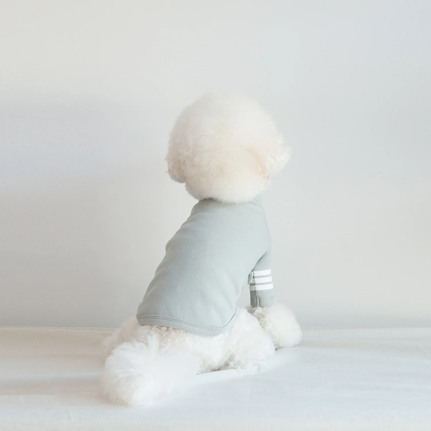 DENTISTS APPOINTMENT | Striped Point Turtleneck in Mint Grey - Image 2
