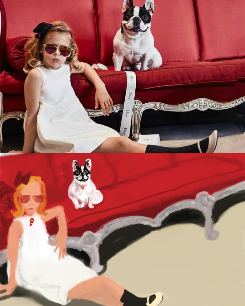 Custom Digial Pet Portrait | Multi-Subject (Framed or Unframed) - Image 7