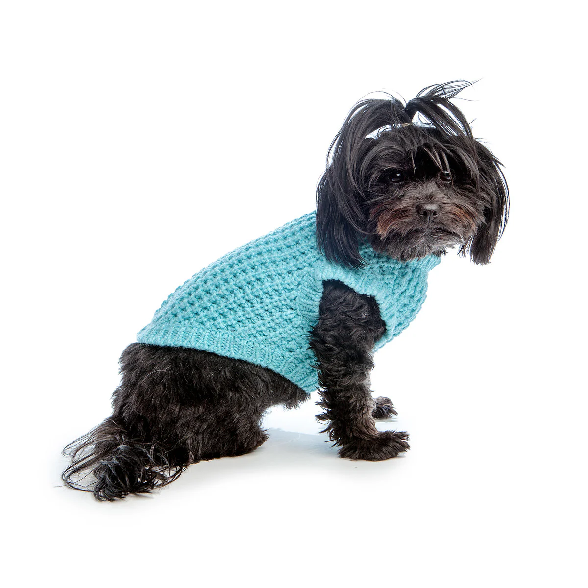 DNY | Chunky Knit Sleeveless Sweater in Sky Blue
