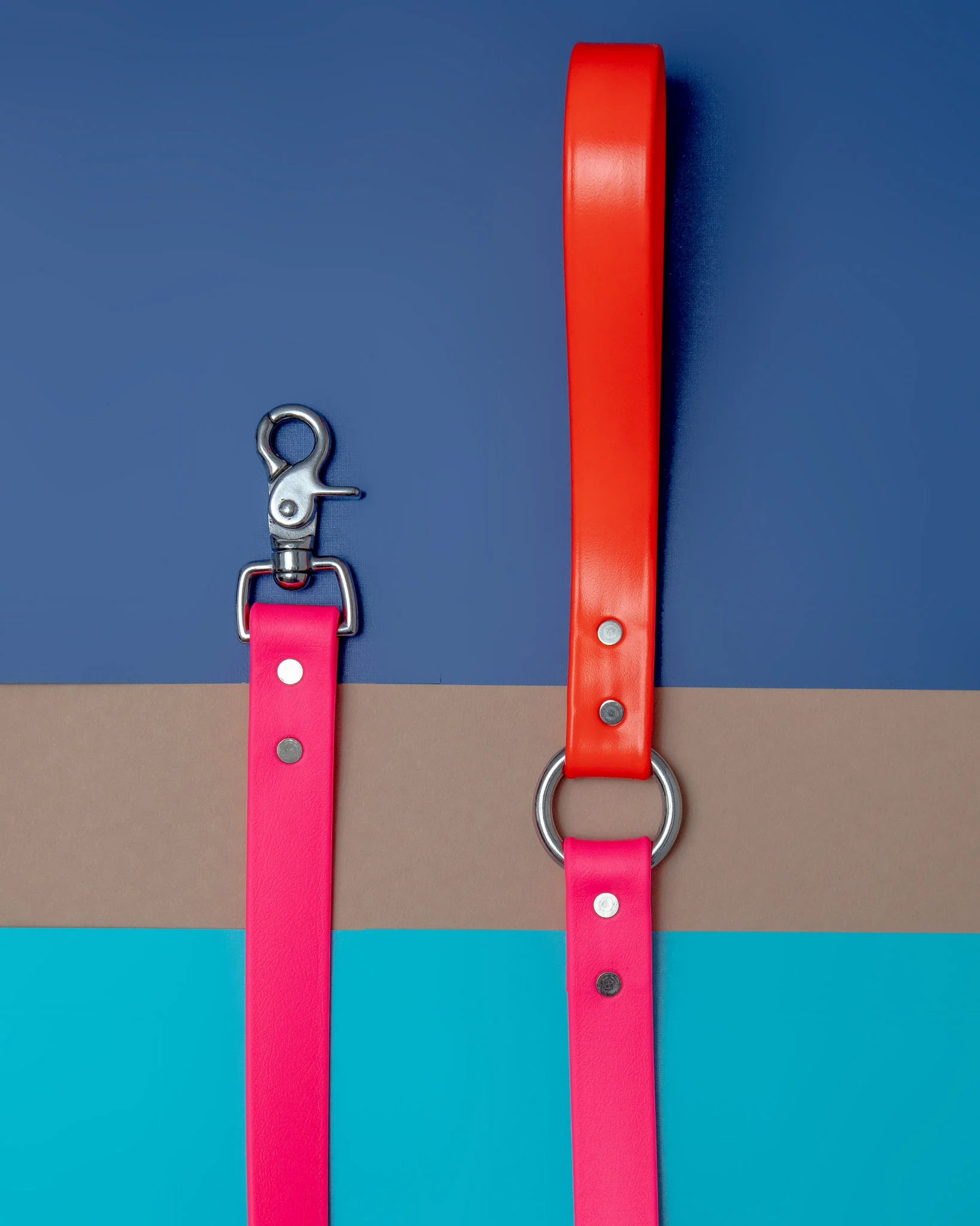 City Leash in Neon Pink & Neon Orange (4 or 6 Foot) (Made in the USA) - Image 3