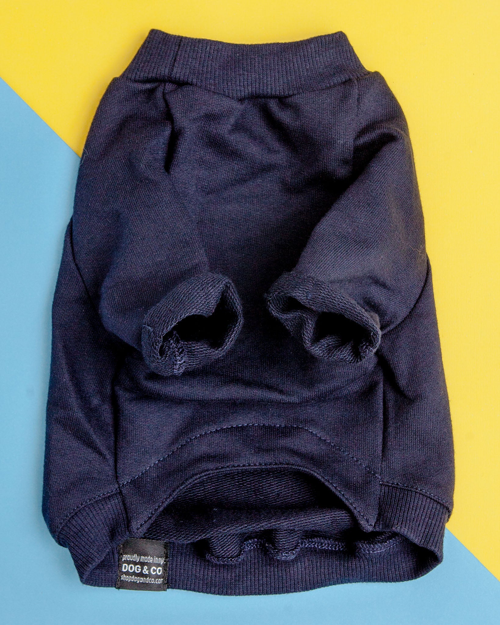 Cut-Sleeve Crewneck Pullover in New Navy (Made in NYC!) (FINAL SALE) - Image 3