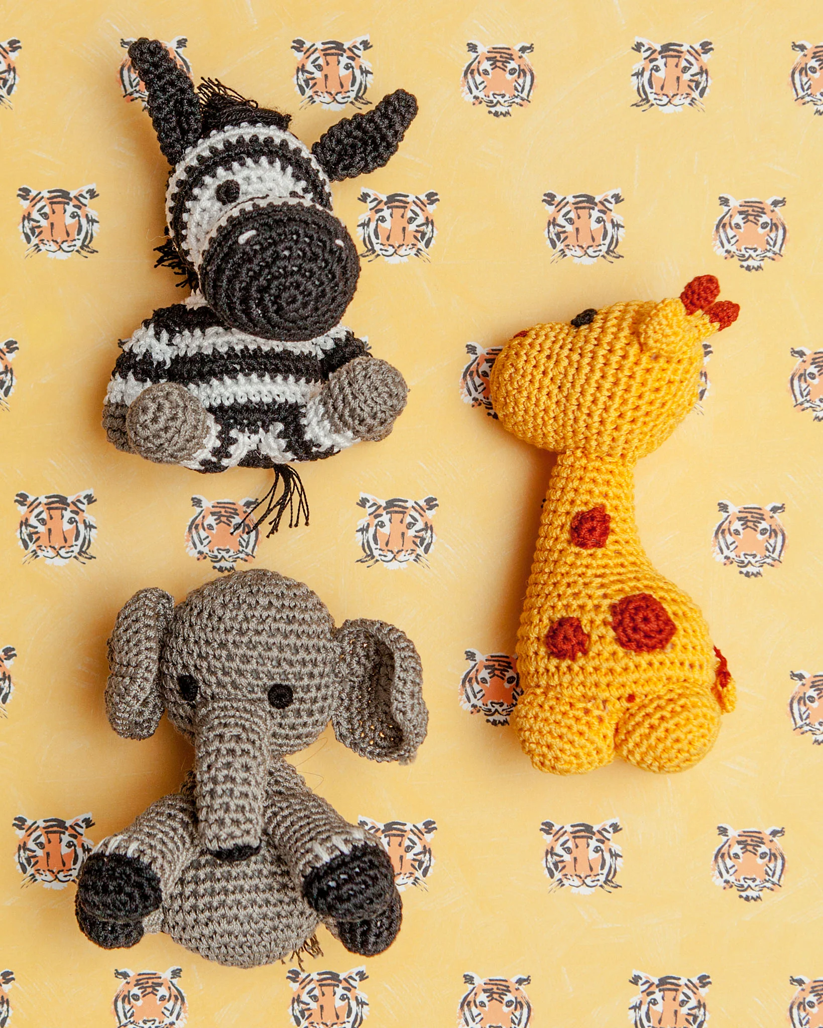 Safari Friends Organic Knit Toy Bundle