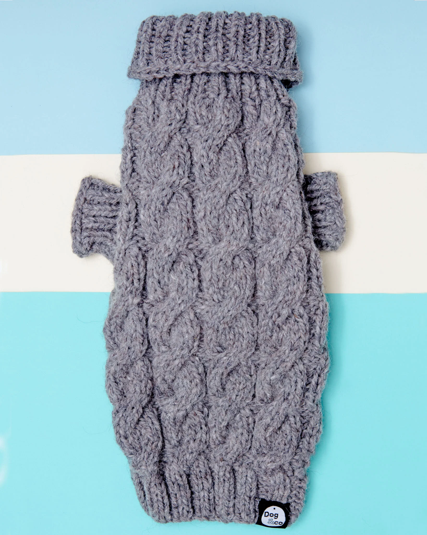 Downtown Roll Neck Dog Sweater in Grey (FINAL SALE) - Image 3