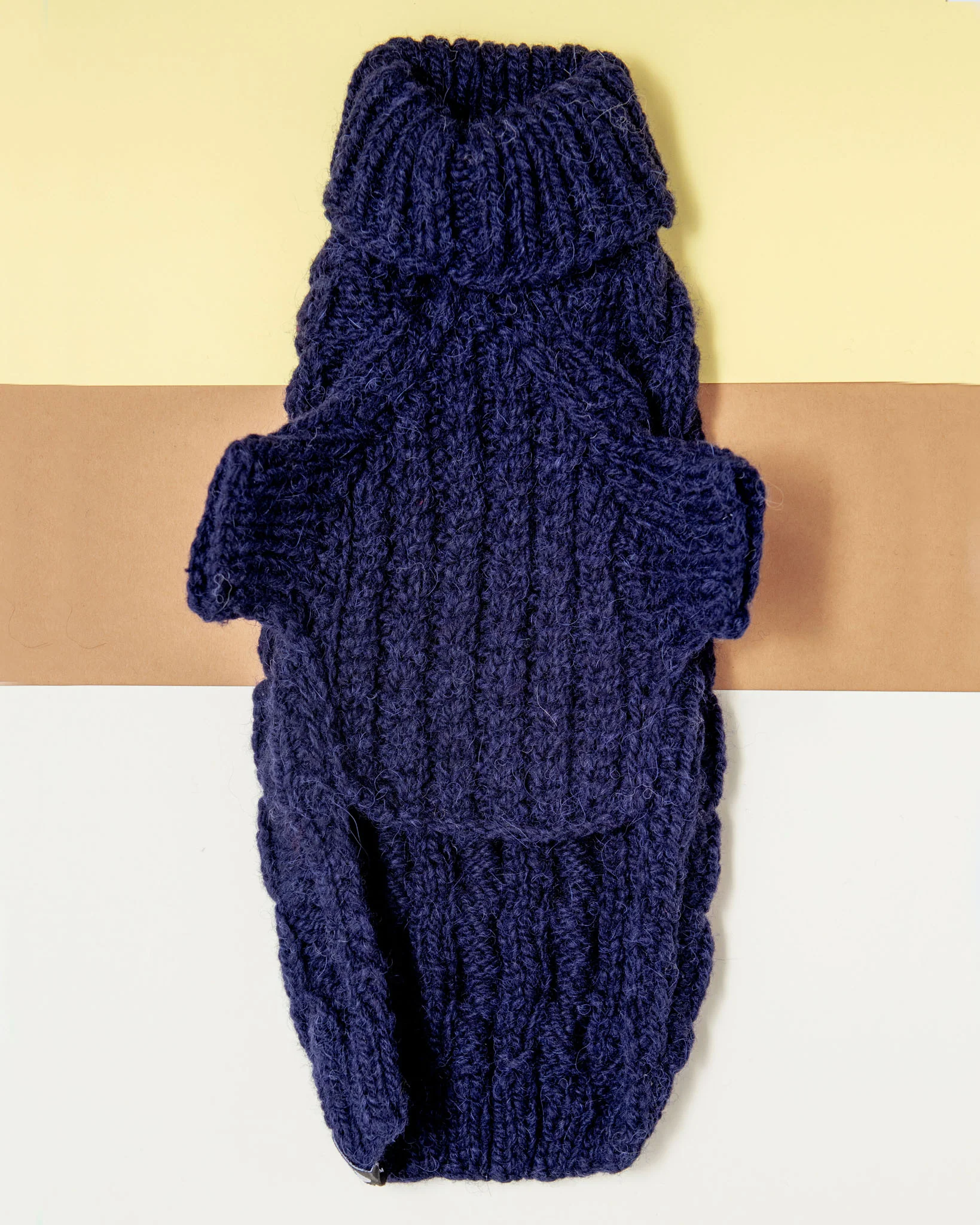 Downtown Roll Neck Dog Sweater in Navy FINAL SALE - Image 3