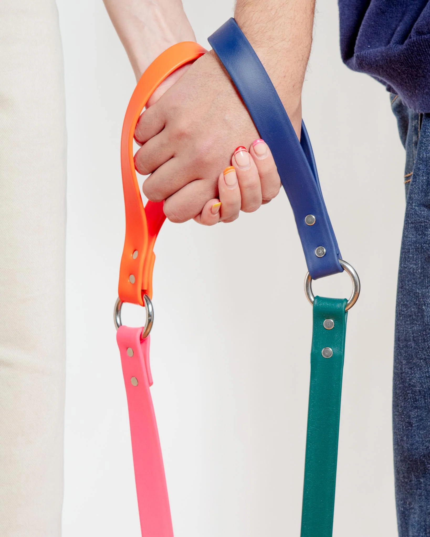 City Leash in Hunter Green & Navy (4 or 6 Foot) (Made in the USA) - Image 4