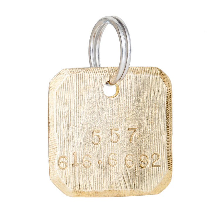 DOG & CO. | Square Dog Tag in Brass (custom) - Image 2