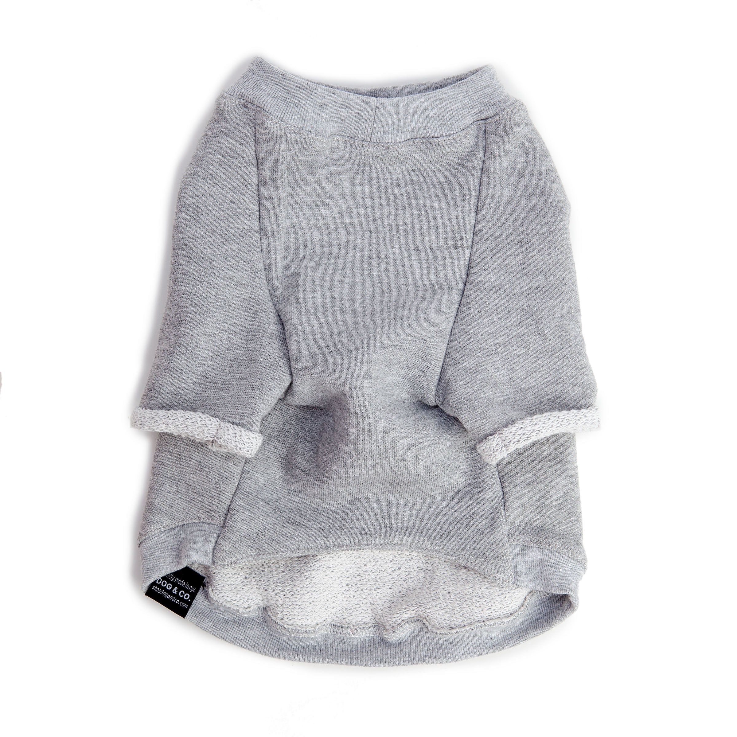 DOG & CO. | MJ Cut-Sleeve Crewneck Sweatshirt in Vintage Grey - Image 3