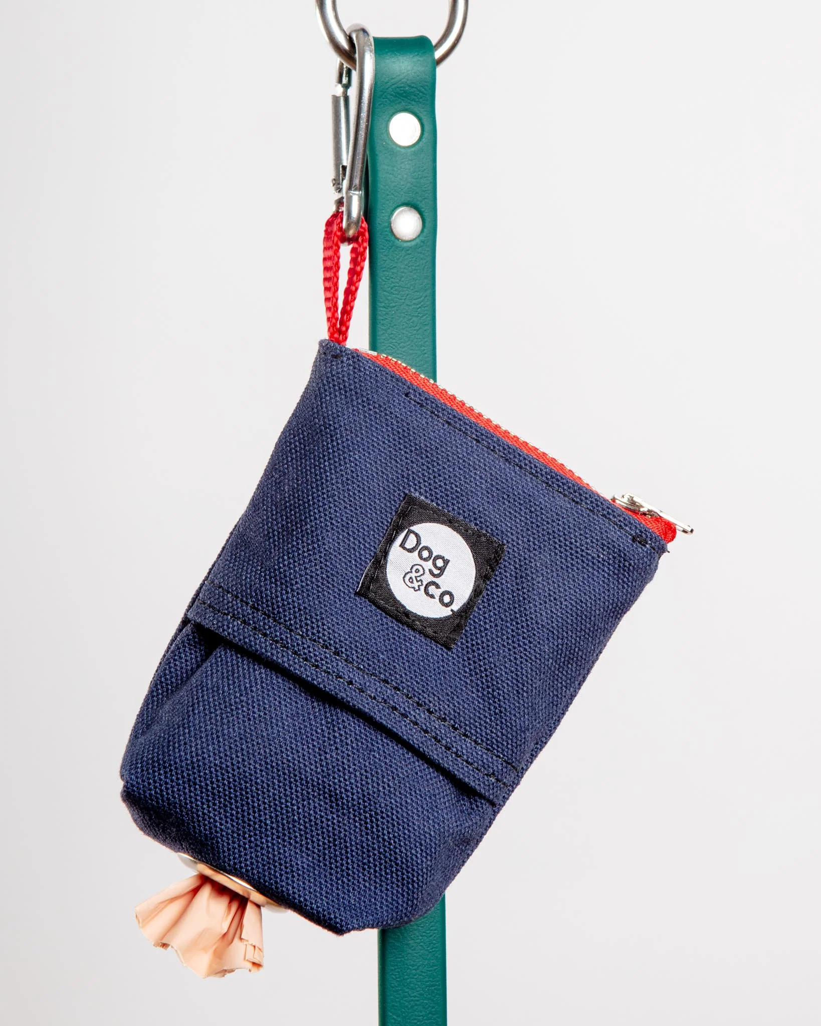 Good Girl Bag Treat + Poop Bag Holder in Navy Canvas (Made in NYC) - Image 3