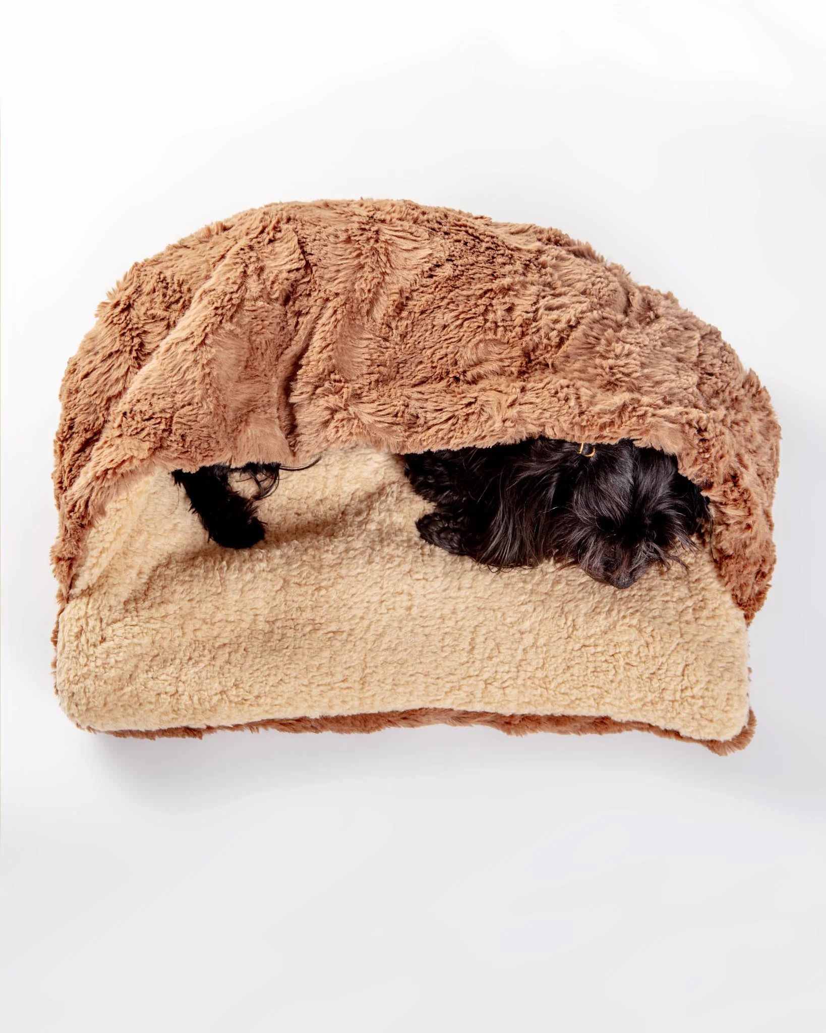 Mushy Pocket Bed in Mocha Faux Fur & Sherpa (FINAL SALE) - Image 3