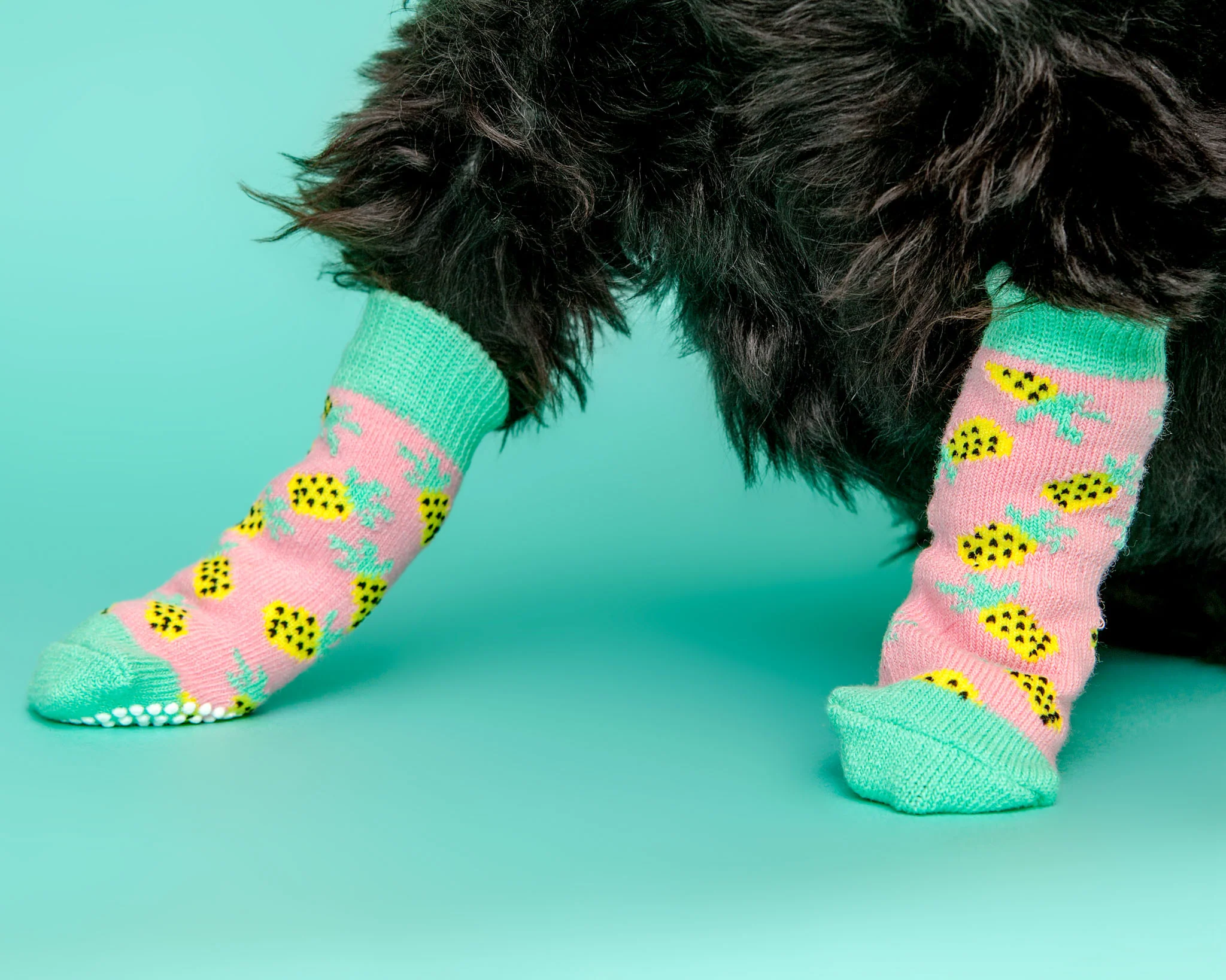 Non-Skid Dog Socks in Pineapple (FINAL SALE) - Image 3
