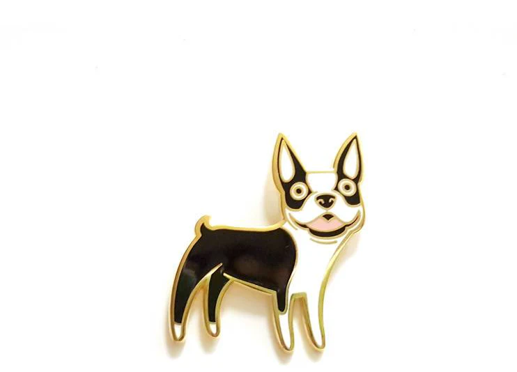 DOGGIE DRAWINGS | Boston Terrier Enamel Pin