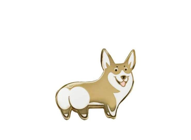 DOGGIE DRAWINGS | Corgi Enamel Pin