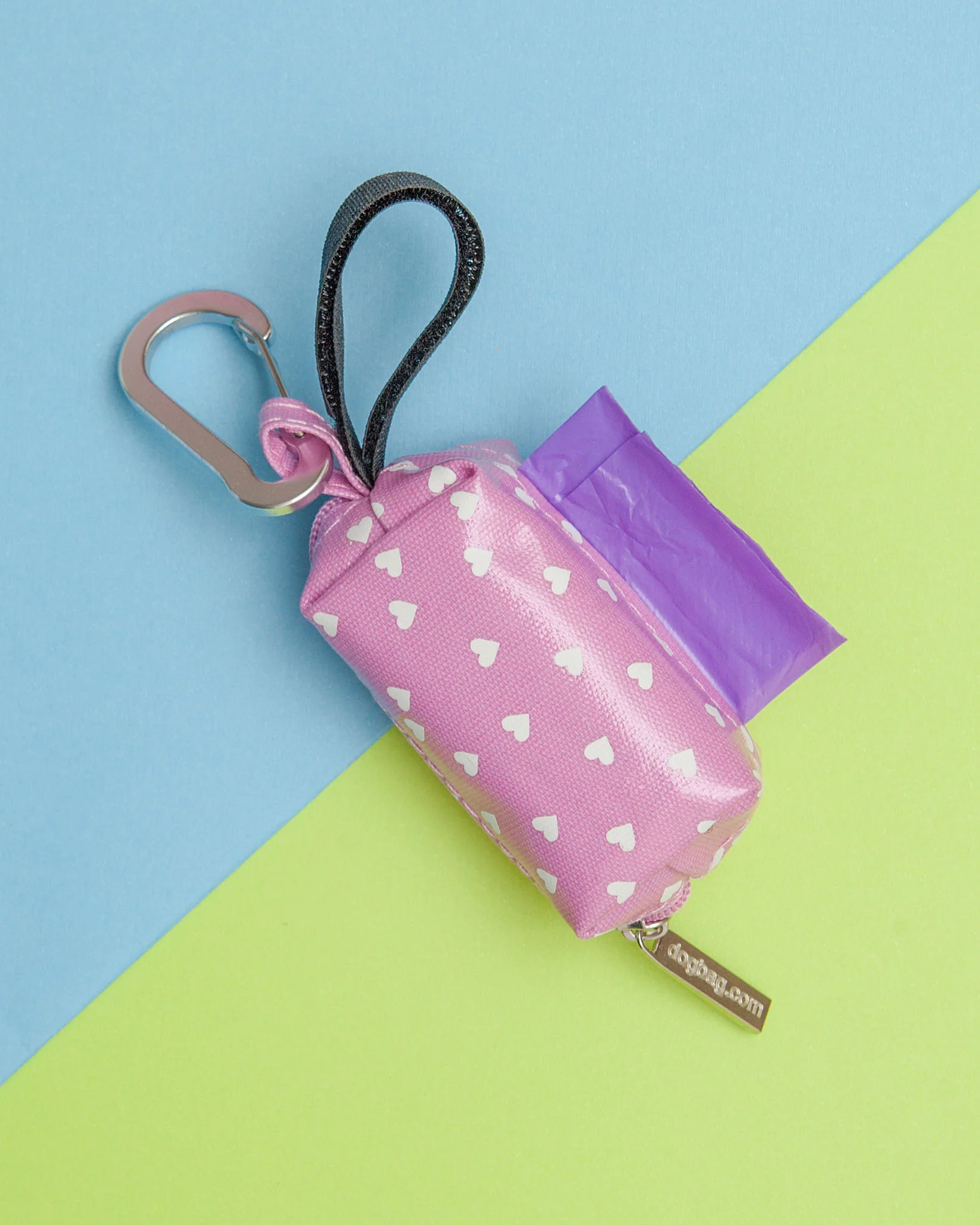 Lilac Hearts Waste Bag Dispenser