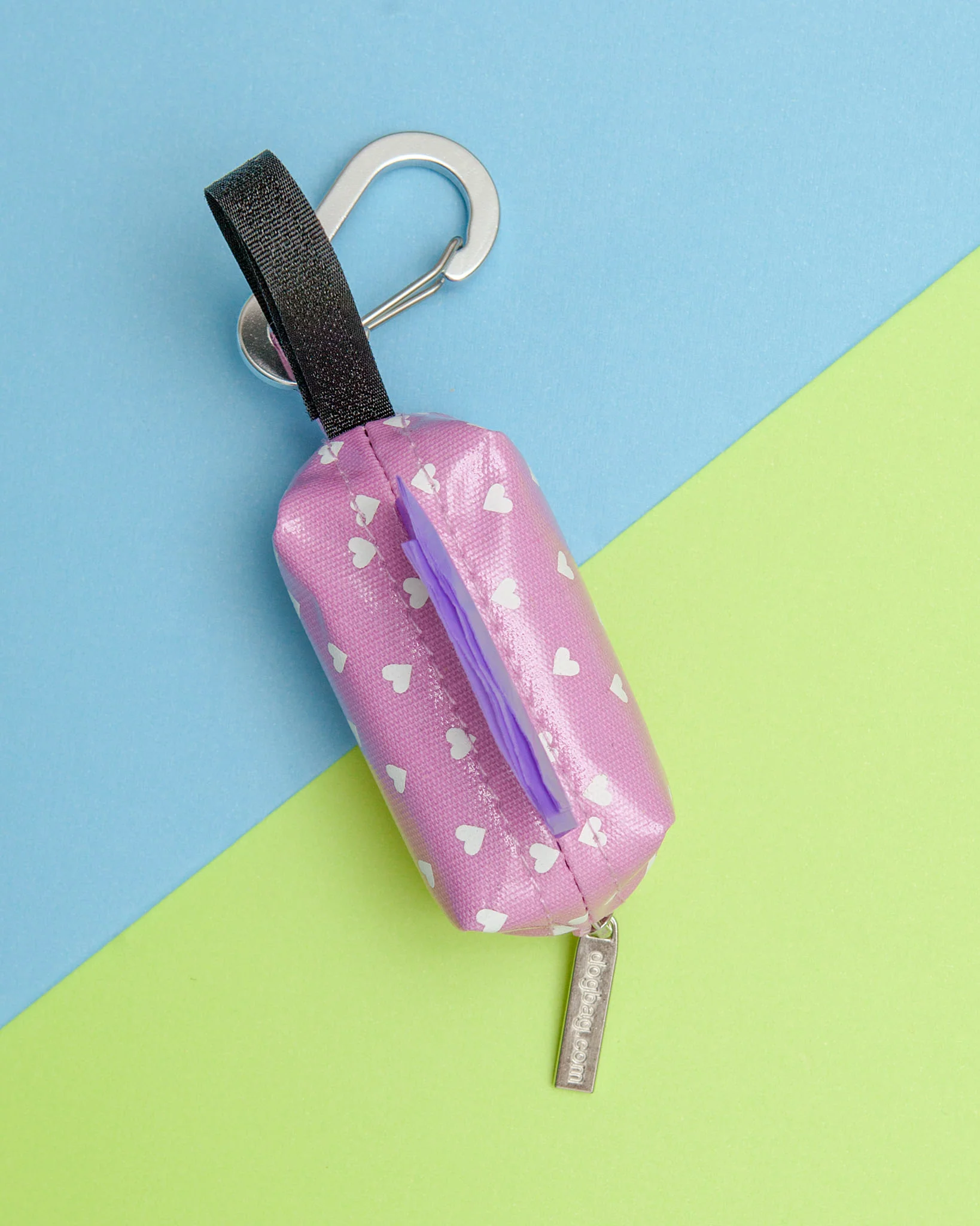 Lilac Hearts Waste Bag Dispenser - Image 2