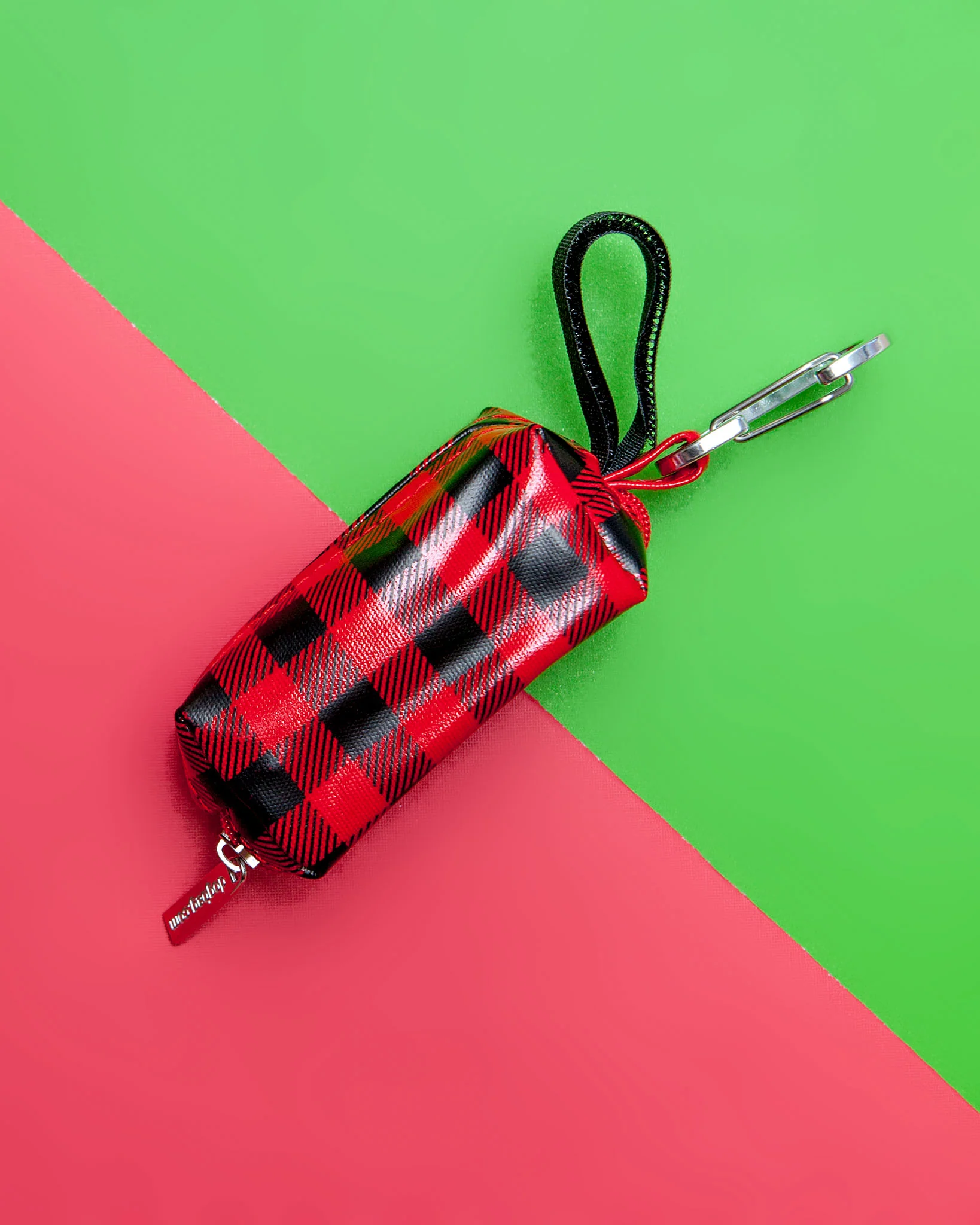 Red Buffalo Check Dog Waste Bag Dispenser