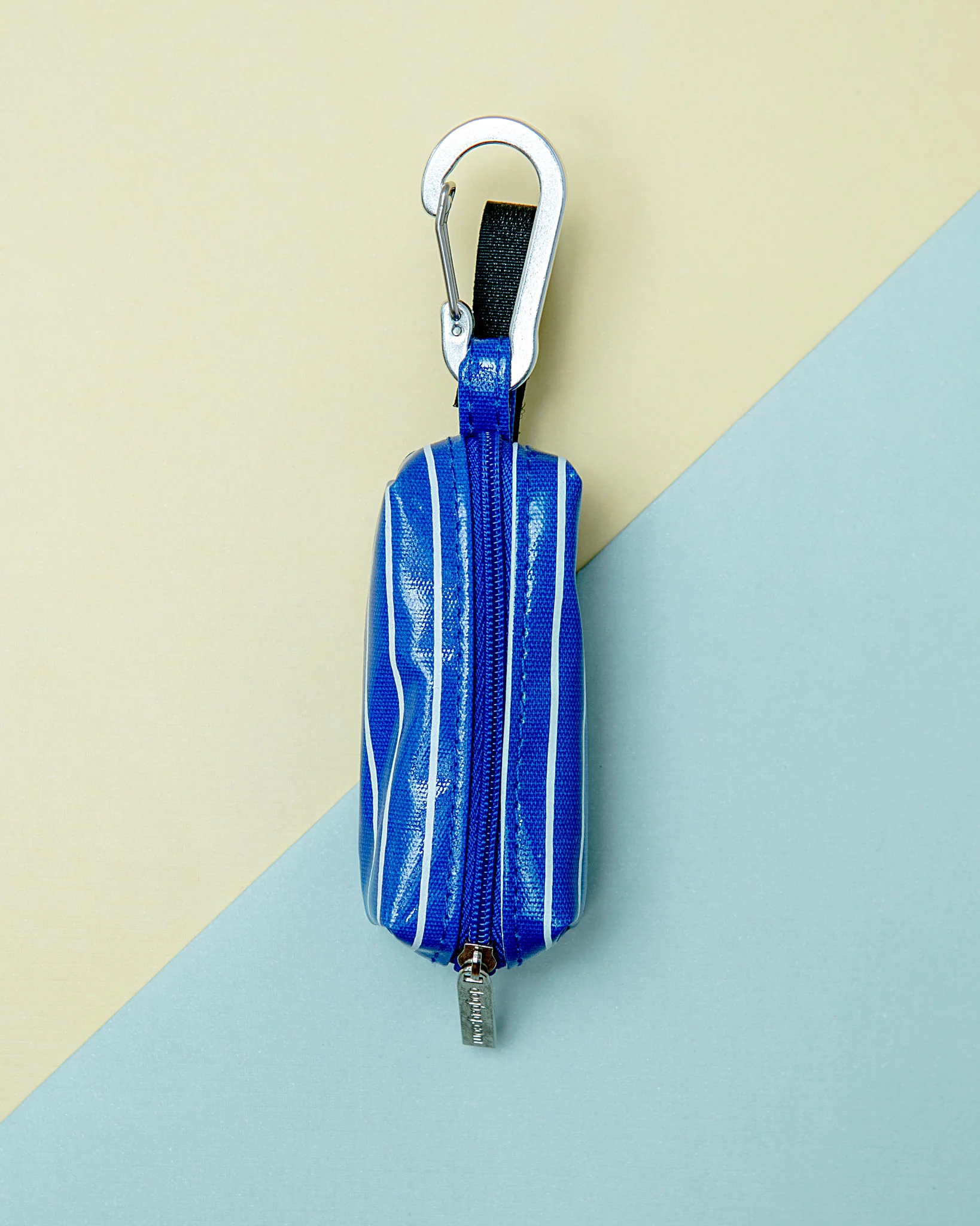 True Blue with White Stripes Dog Waste Bag Dispenser