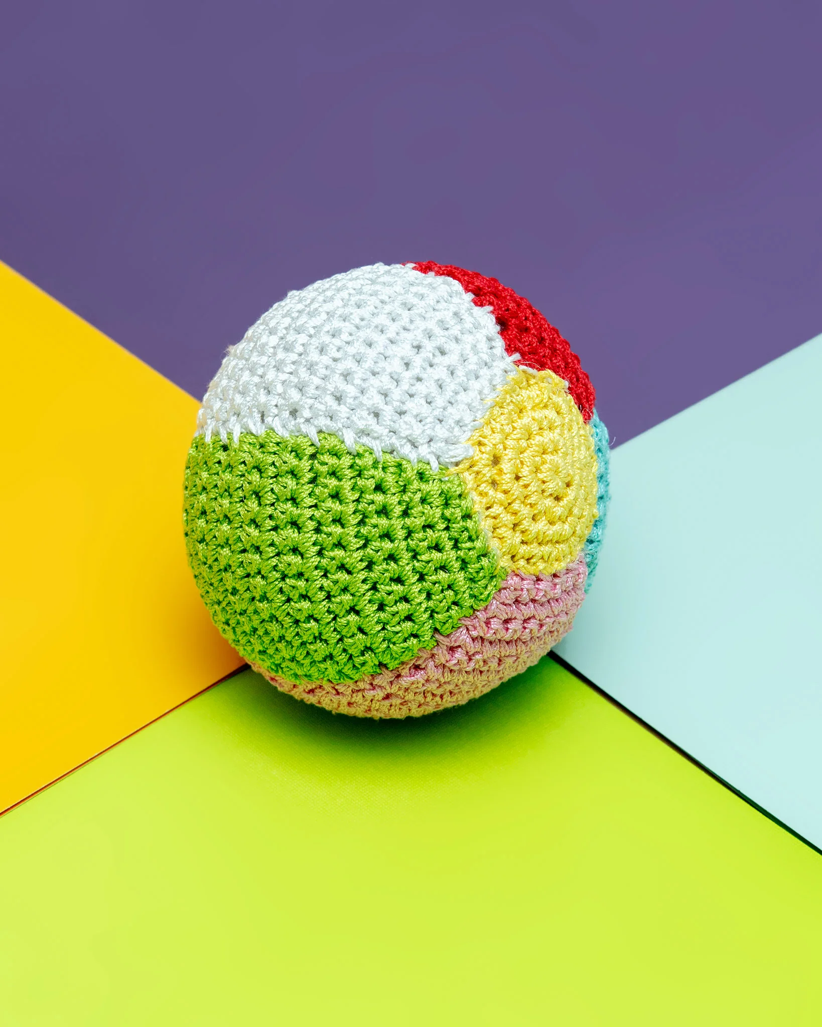 Beach Ball Squeaky Knit Dog Toy (FINAL SALE)