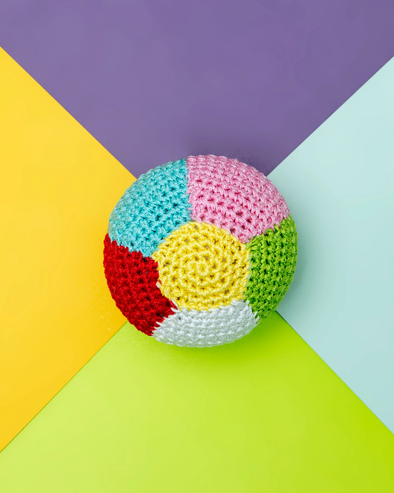Beach Ball Squeaky Knit Dog Toy (FINAL SALE) - Image 2