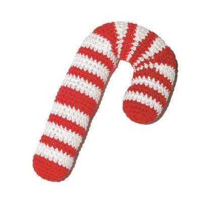 Candy Cane Organic Knit Dog Toy - Image 3