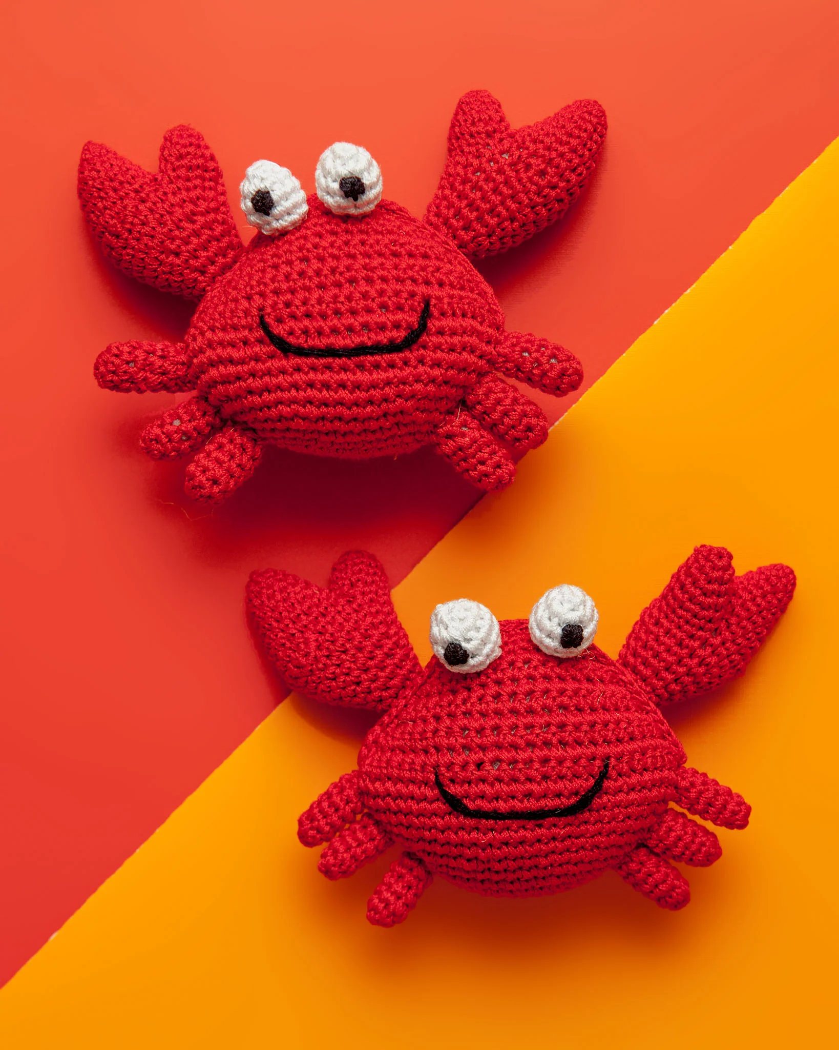 Crab Squeaky Knit Dog Toy