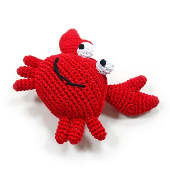 Crab Squeaky Knit Dog Toy - Image 4