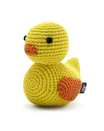 Duck Squeaky Knit Dog Toy - Image 2
