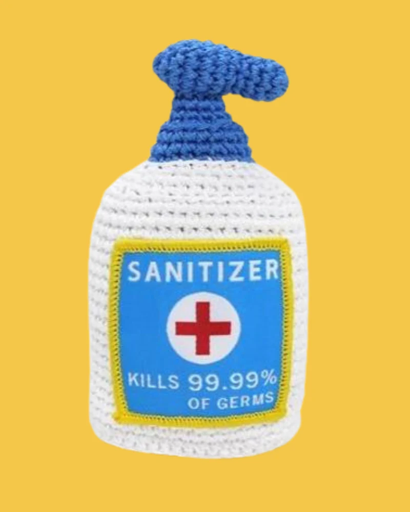Hand Sanitizer Organic Knit Dog Toy (FINAL SALE)