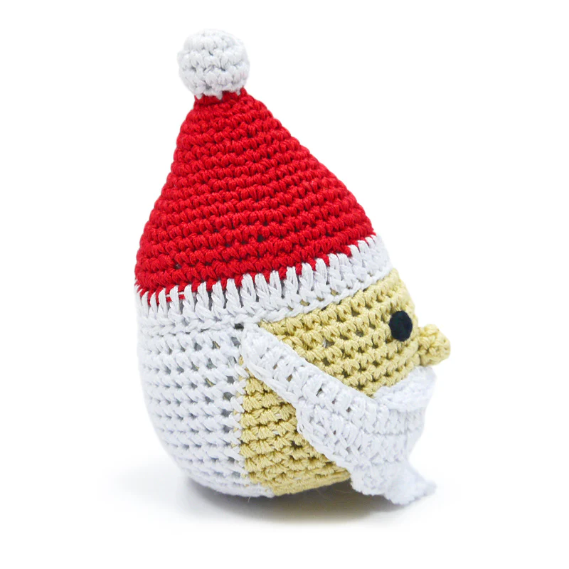 Santa Knit Crochet Squeaky Toy - Image 2