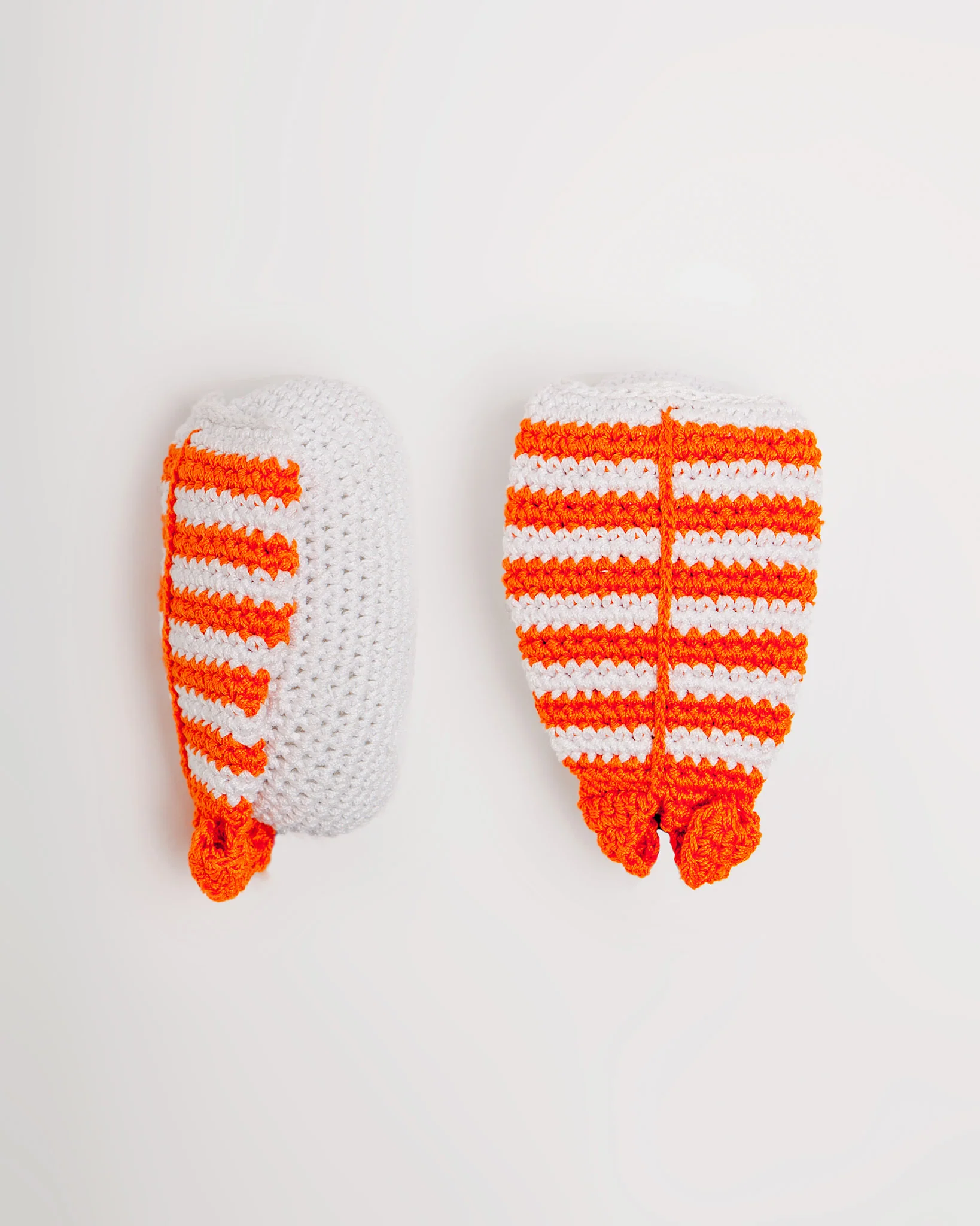 Shrimp Sushi Squeaky Knit Dog Toy