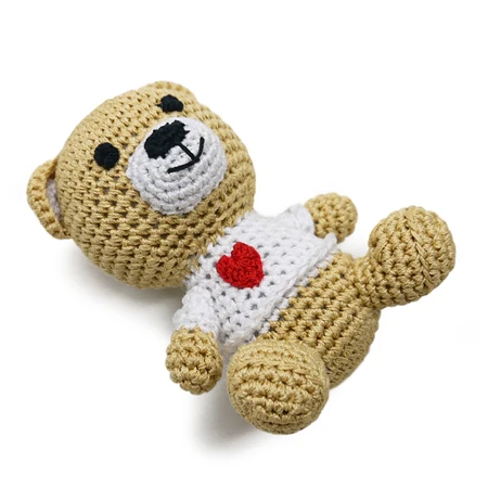 Teddy Bear Organic Knit Dog Toy - Image 5