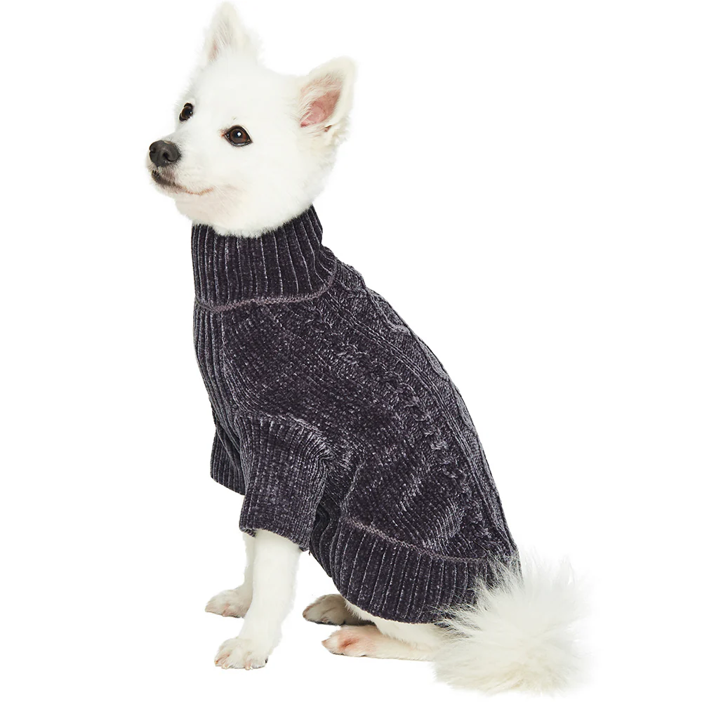 Cozy Chenille Sweater in Chic Grey - Image 5