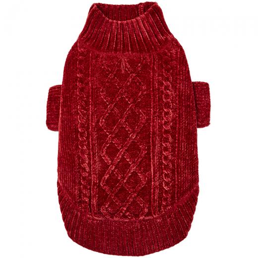 DOGS & CATS & CO. | Cozy Chenille Sweater in Red - Image 2