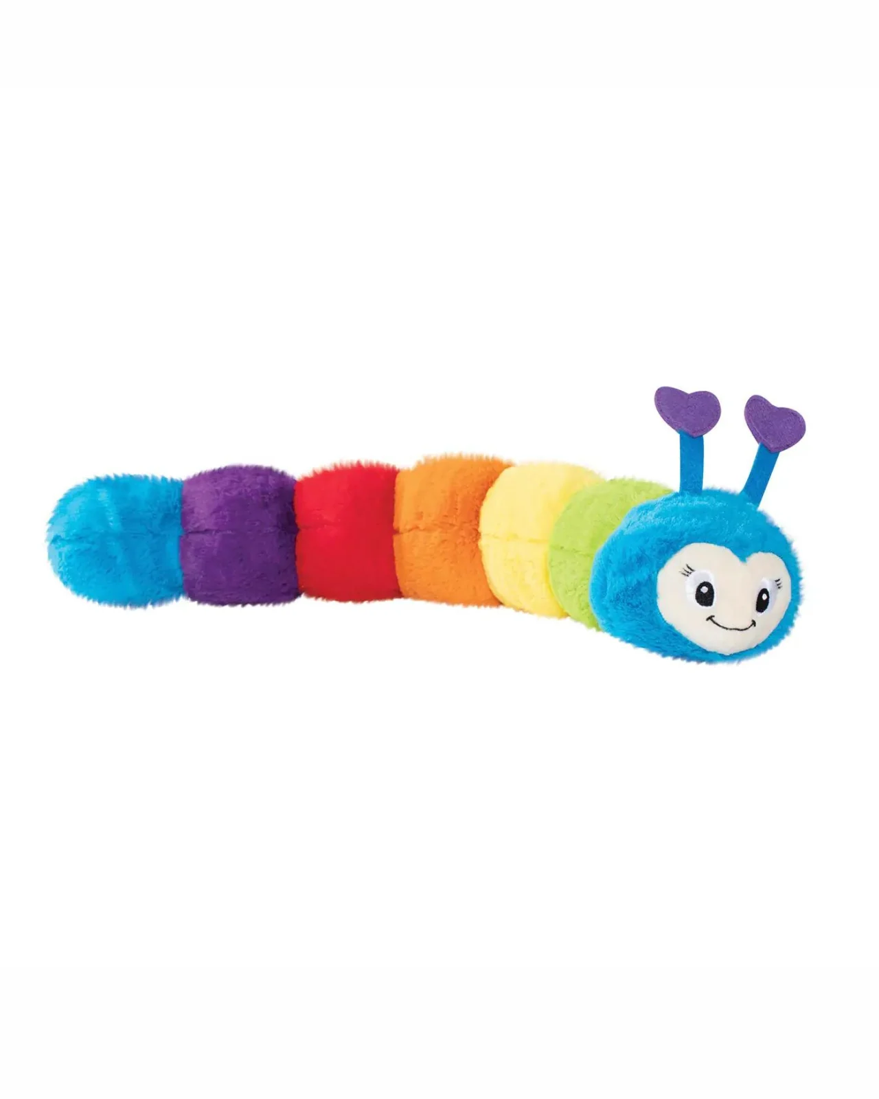 Don't Bug Me Rainbow Caterpillar Squeaky Plush Dog Toy - Image 3