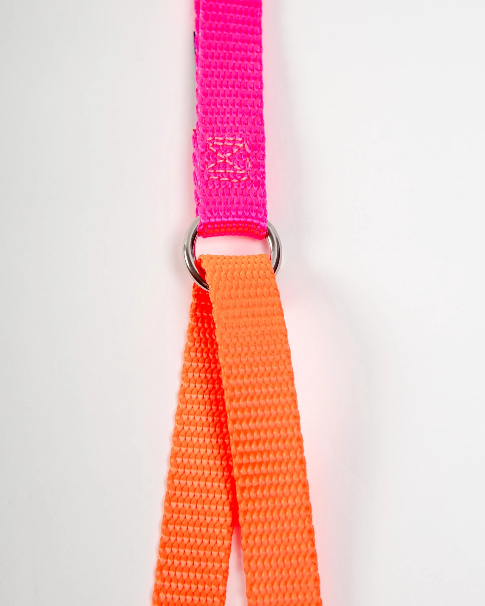 Double Clip Training Leash in Hot Pink + Neon Orange (Made in the USA) - Image 2
