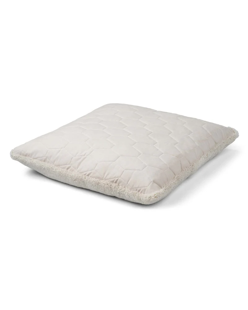 Double-Sided Shortwool Sheepskin Cushion Dog Bed in Pearl (35" x 35") - Image 3