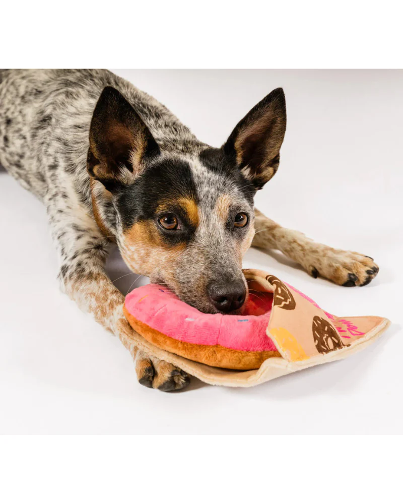 Doughboy Donut Squeaky Plush Dog Toy - Image 3