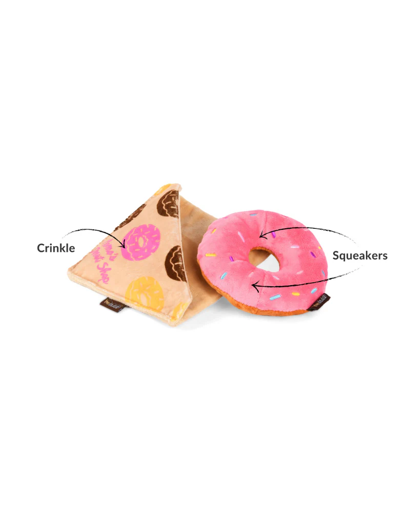 Doughboy Donut Squeaky Plush Dog Toy - Image 5