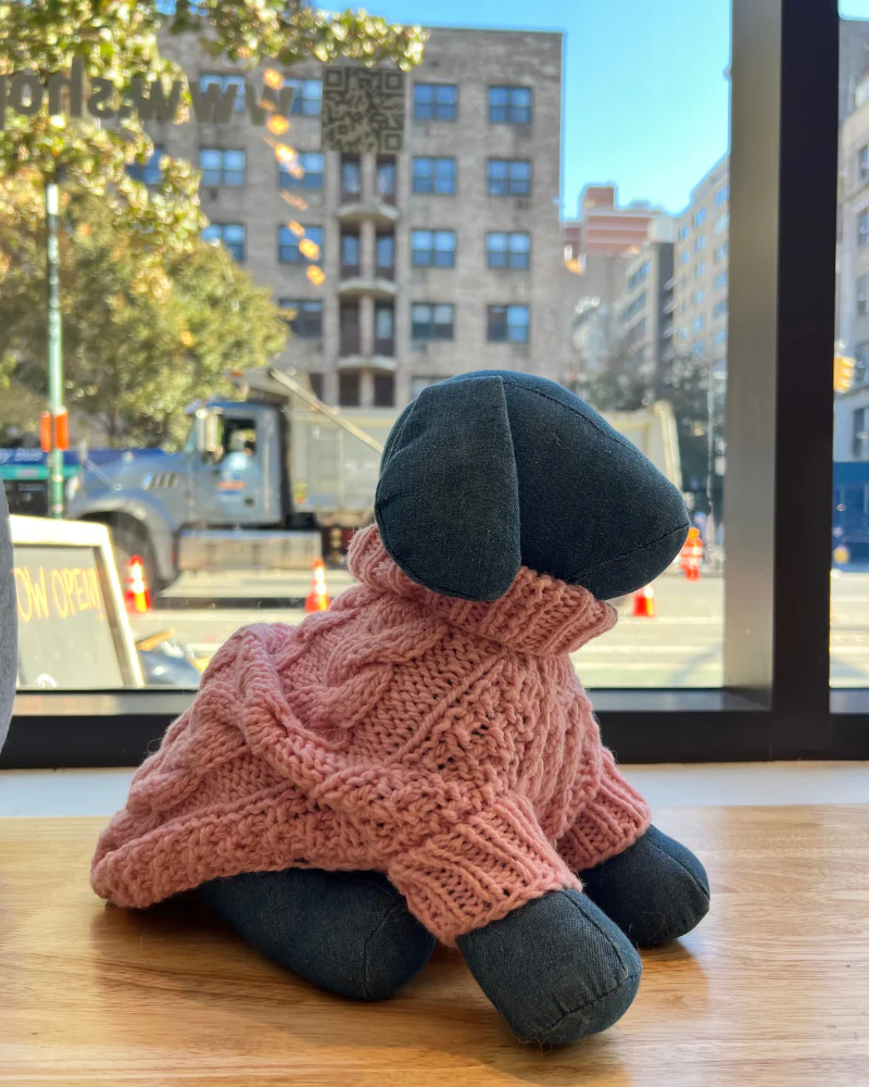 Downtown Roll Neck Dog Sweater in Rose (FINAL SALE) - Image 6
