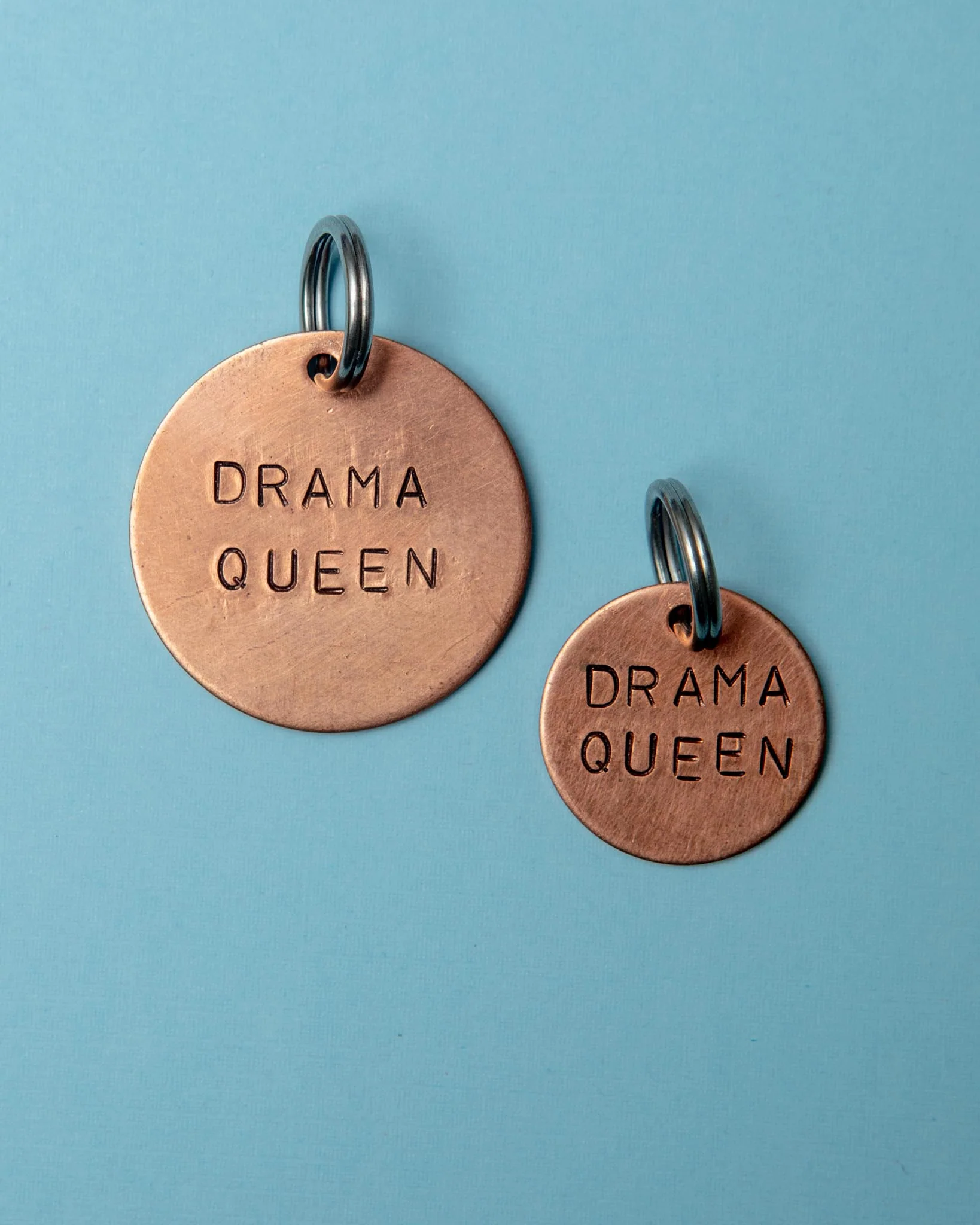 Drama Queen Round ID Tag (Custom/Drop-Ship) (Made in the USA)