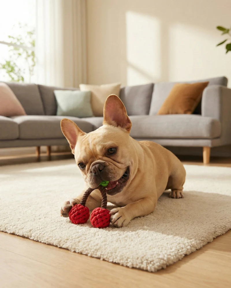 Eco-Friendly Cherries Rope Dog Toy - Image 4