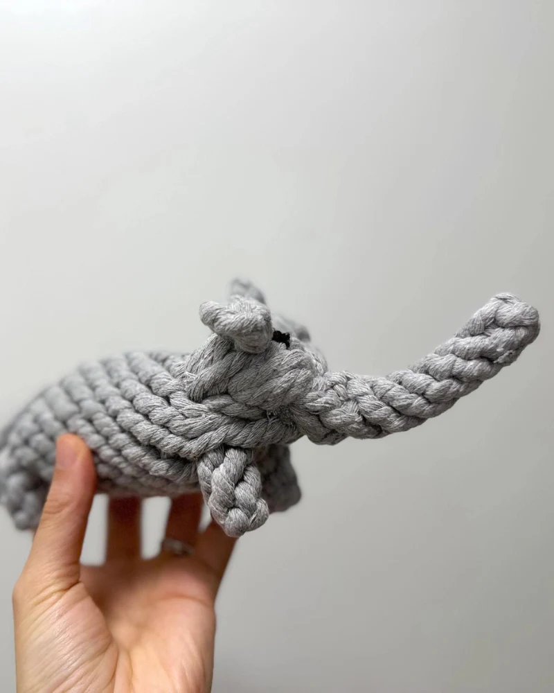 Eco-Friendly Elephant Rope Dog Toy - Image 2
