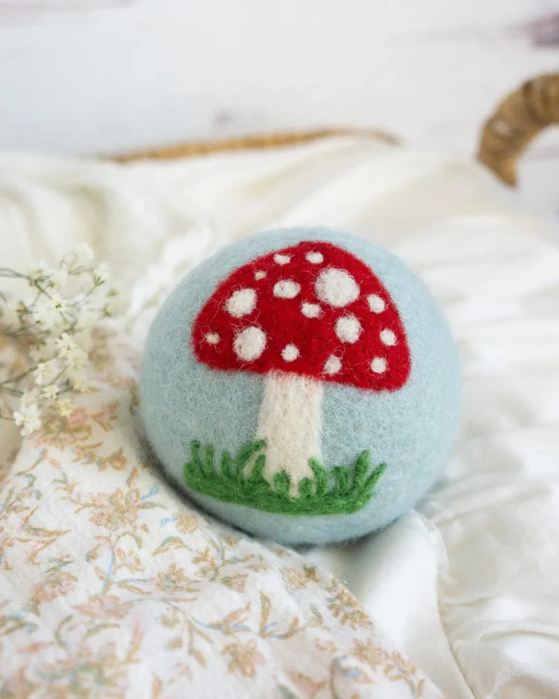 Enchanted Mushrooms Wool Dog Ball - Image 7