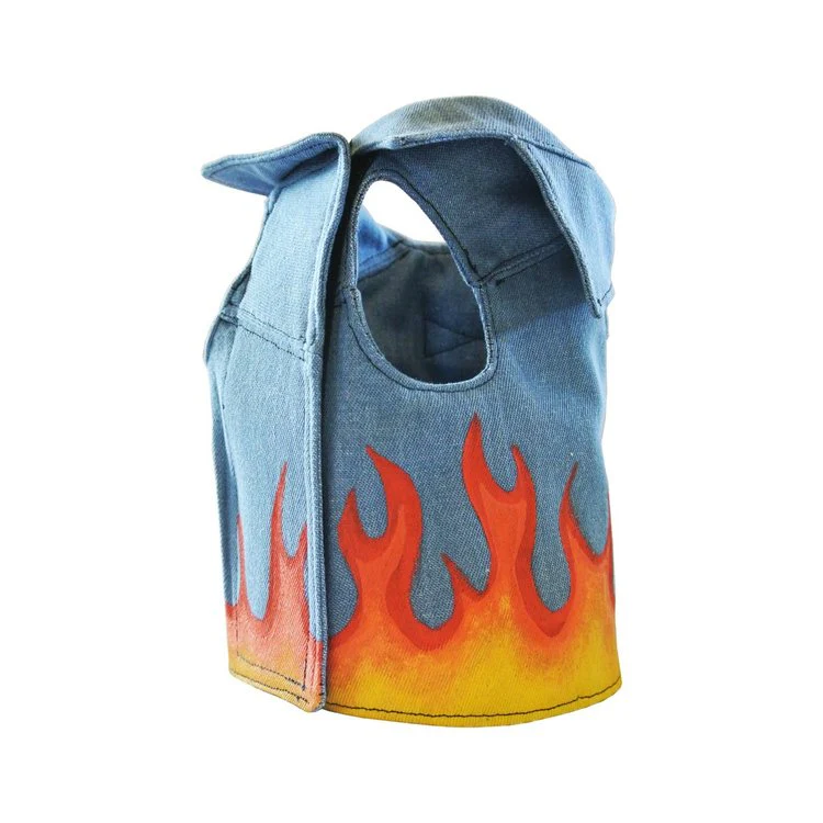 EYE OF DOG | Flames Vest in Black Denim - Image 3